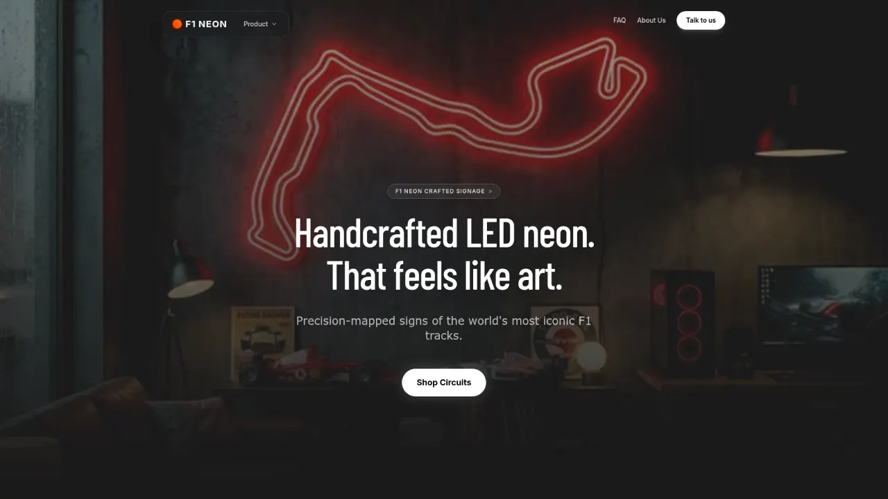 F1 Neon website