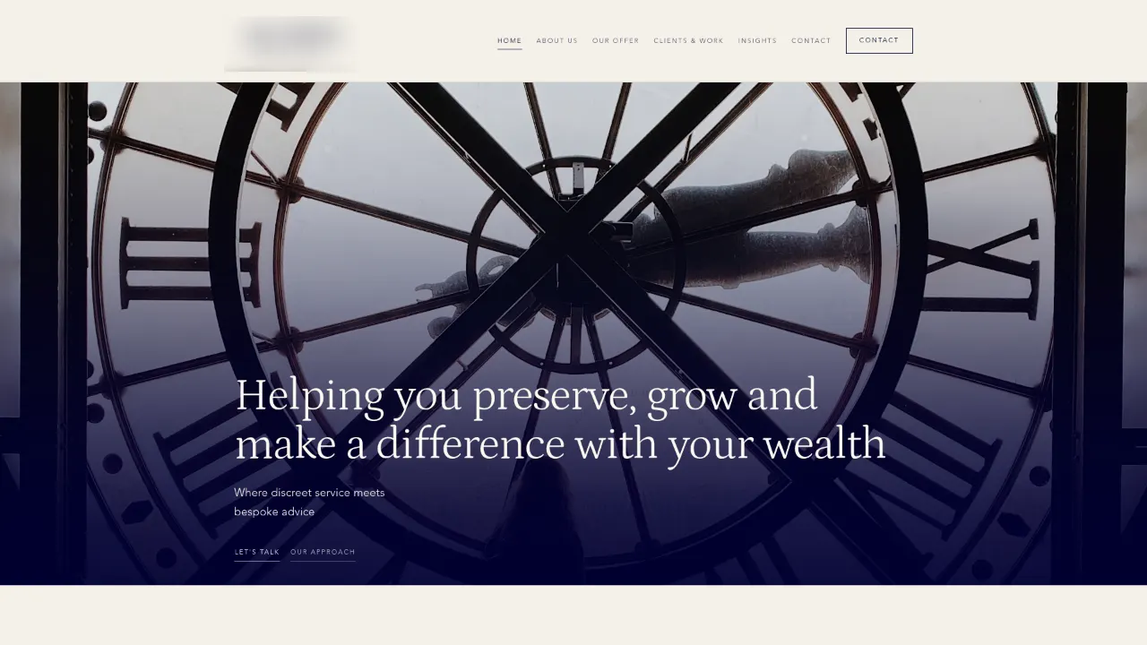 Financial advisory firm website